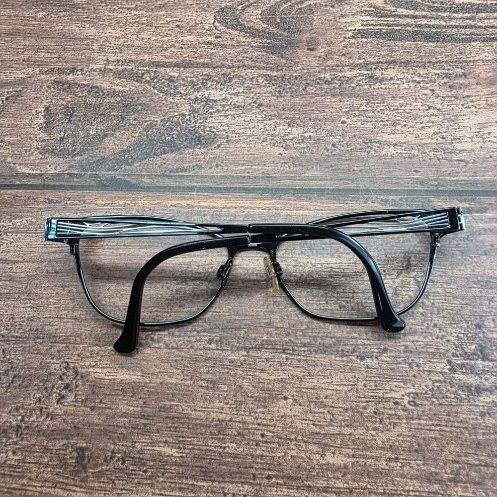 Tura R126 BLK Black Cat Eye Metal Eyeglass Frames 53-15-135 Filigree Temple